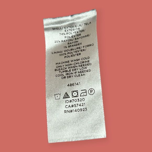 🔵 LOFT POLKA DOT JACQUARD LONG SLEEVE FIT&FLARE SKATER DRESS BLUE SIZE 2 - Picture 4 of 5